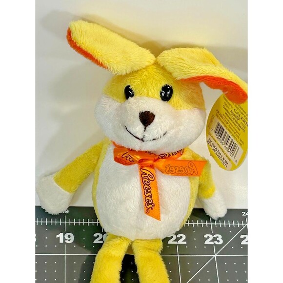 2 Reese's Yellow & Brown Bunny Rabbit Plush Floppy Ears Peanut Butter Sings 9" - Picture 7 of 16